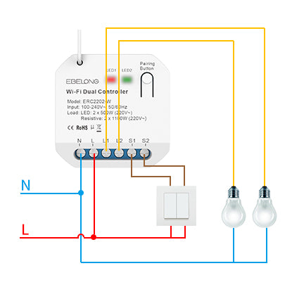 Receptor Kinelux Pro — Control Híbrido 2 Canales (500Wx2)