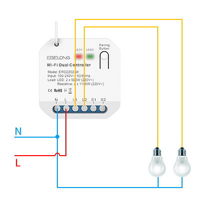 Receptor Kinelux Pro — Control Híbrido 2 Canales (500Wx2)
