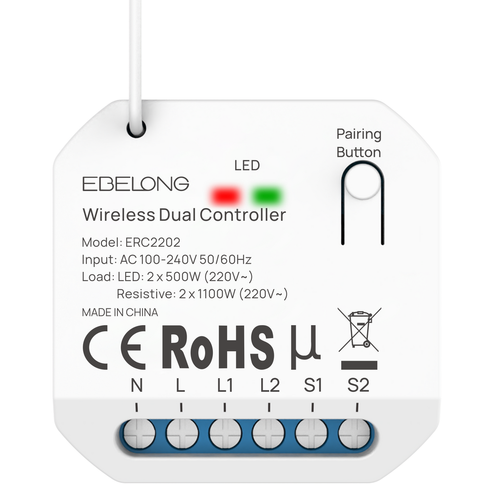 Receptor Kinelux Pro — Control Híbrido 2 Canales (500Wx2)