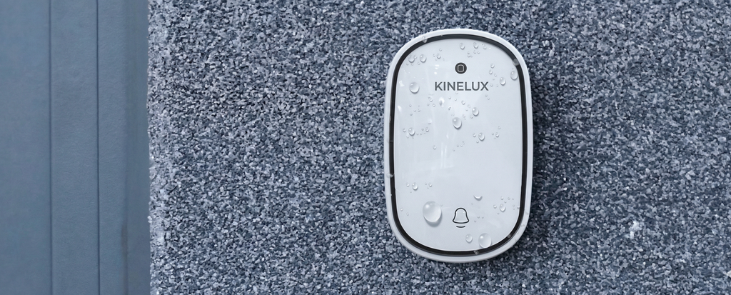 Timbre Inalámbrico Kinelux Serie Q3 — Waterproof IP67 / Sin Pilas (Kit Emisor + Receptor)