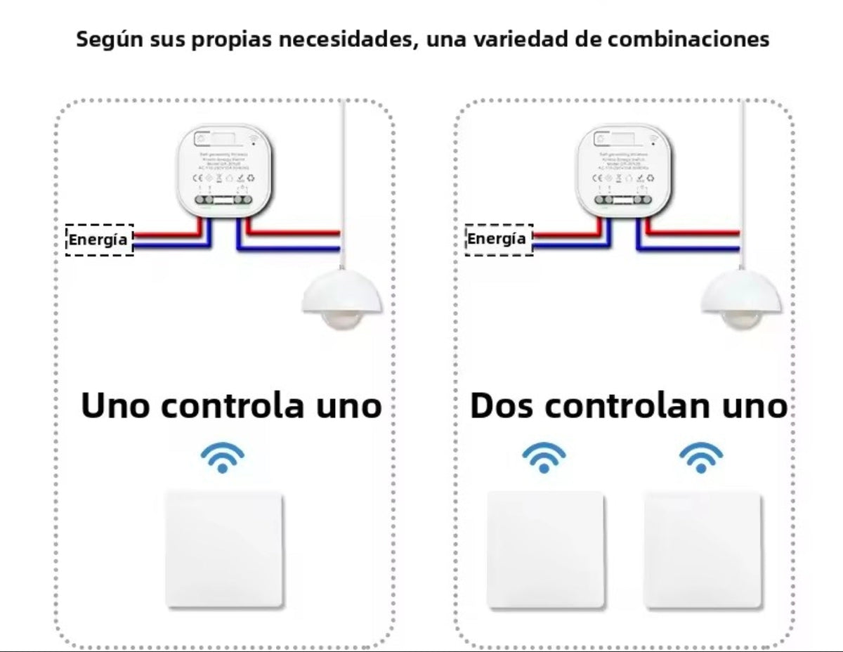 Interruptor Adicional Inalámbrico Kinelux – Ampliable hasta 10 , Sin Obras